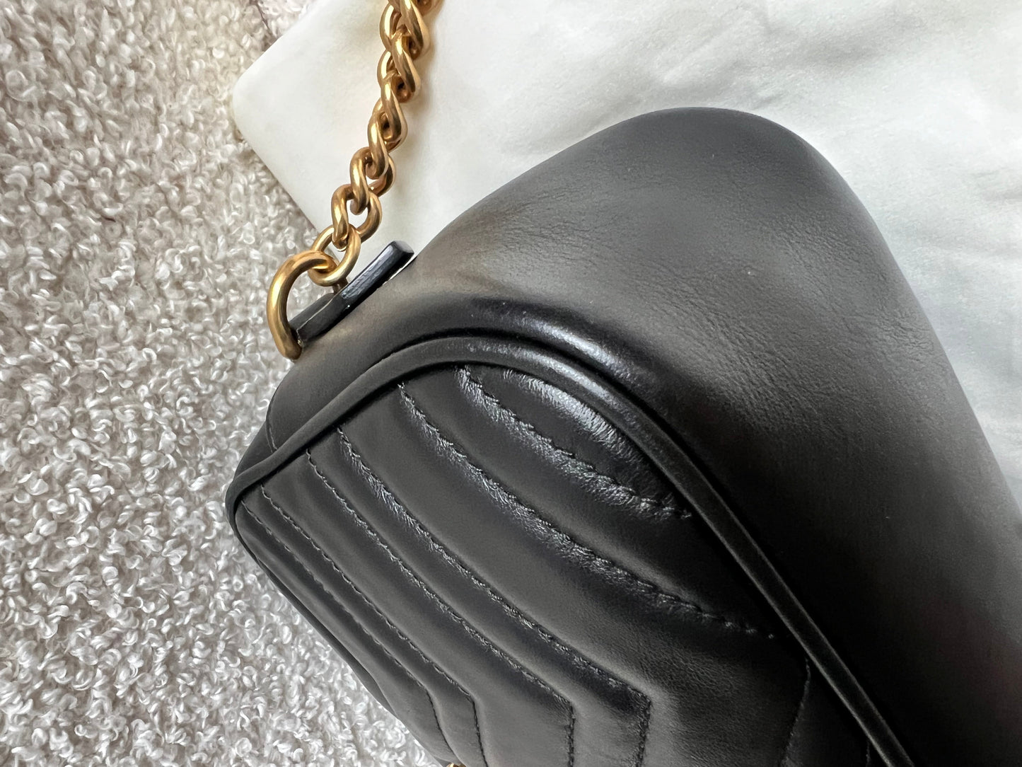 Gucci GG Black Marmont Small Shoulder Bag (RRP £1440)