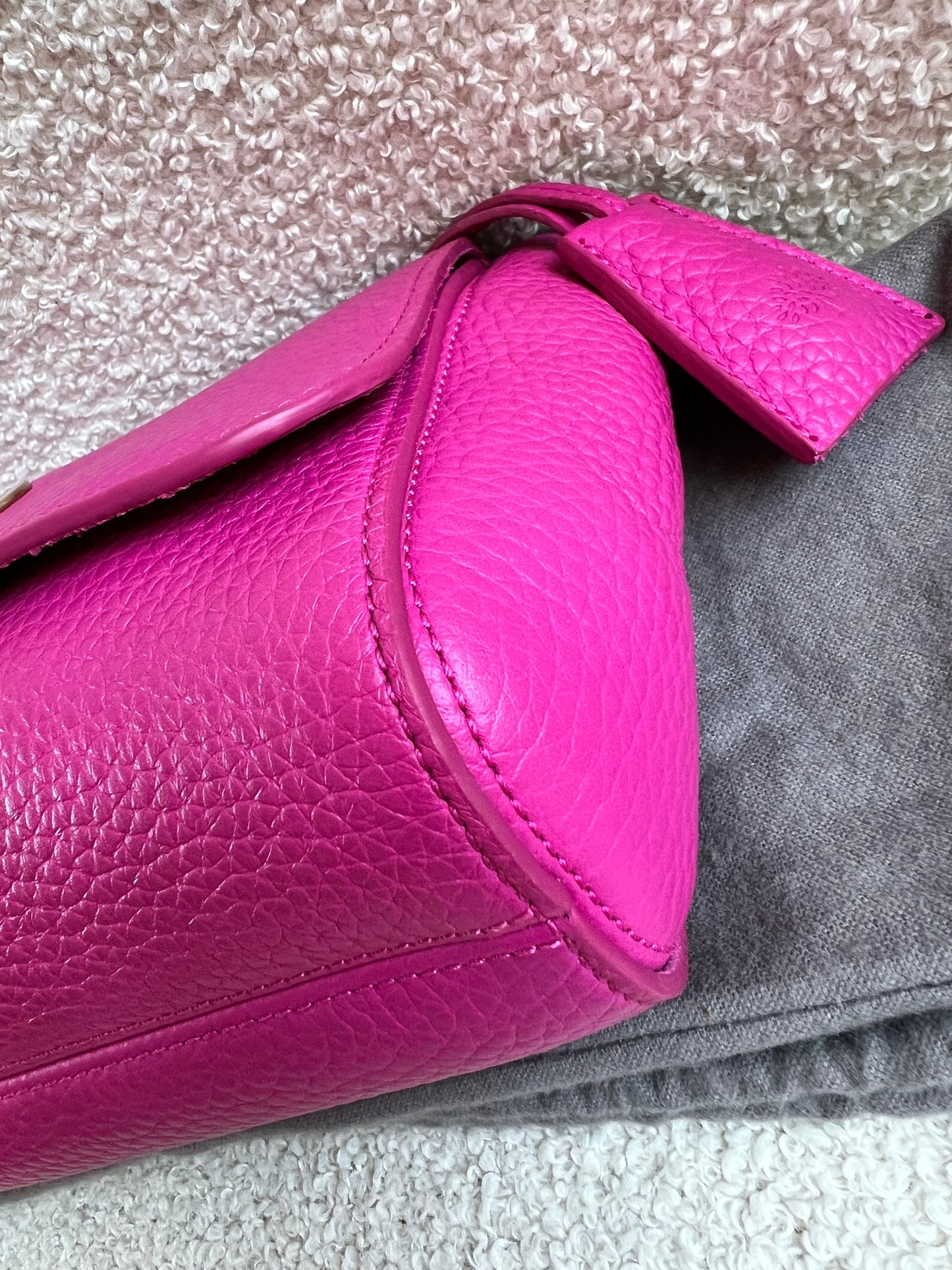 Mulberry Regular Lily in Mulberry Pink Heavy Grain (RRP £995)