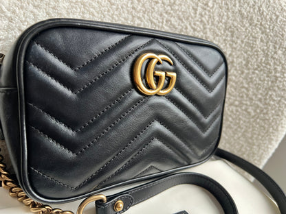 Gucci GG Black Marmont Mini Shoulder Bag (RRP £1,360)