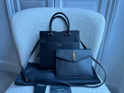 Yves Saint Laurent (YSL) Small Black Uptown Tote Shoulder Bag (RRP £1650)