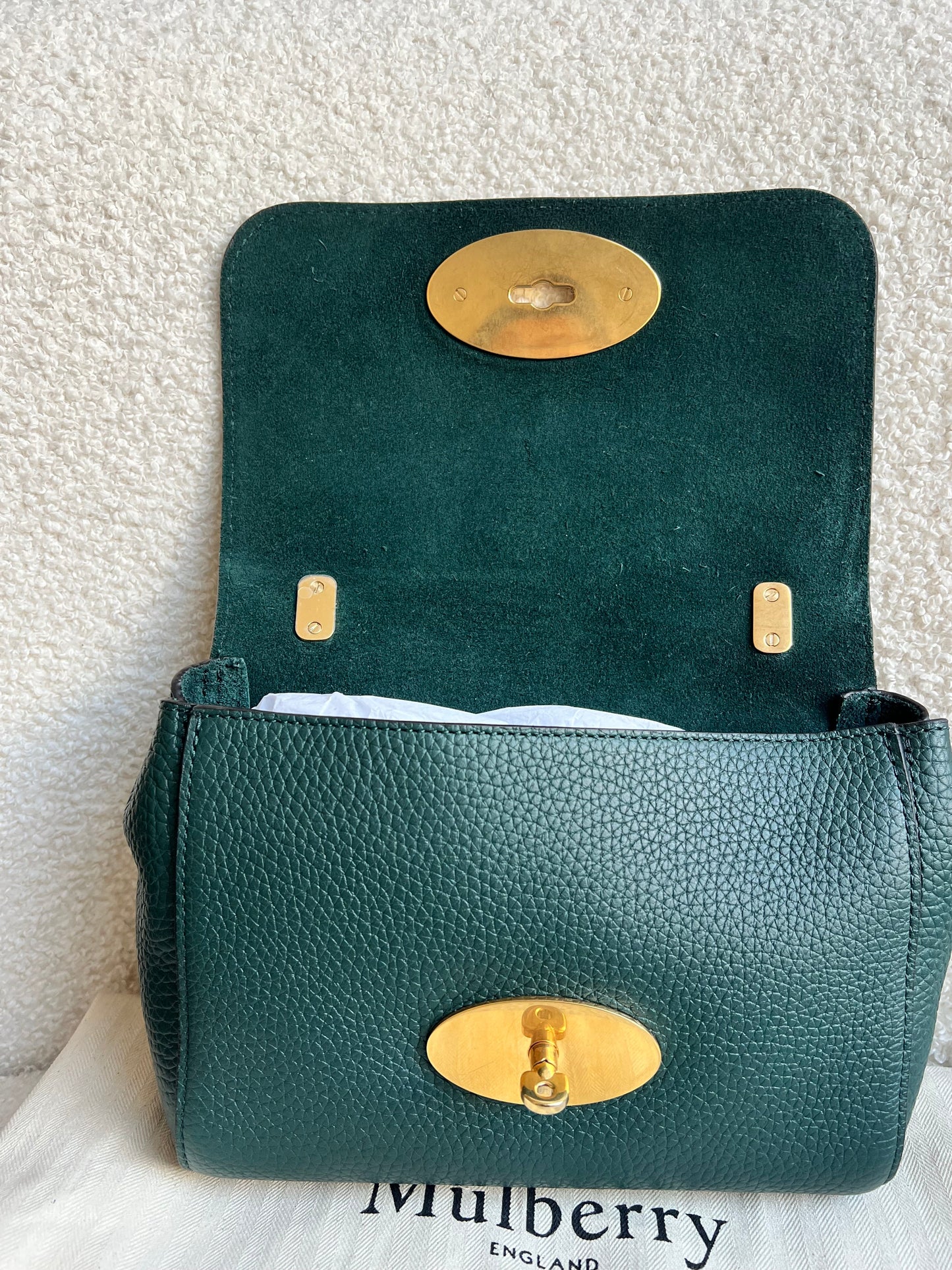 Mulberry Regular Lily in Mulberry Green Heavy Grain (RRP £1095)
