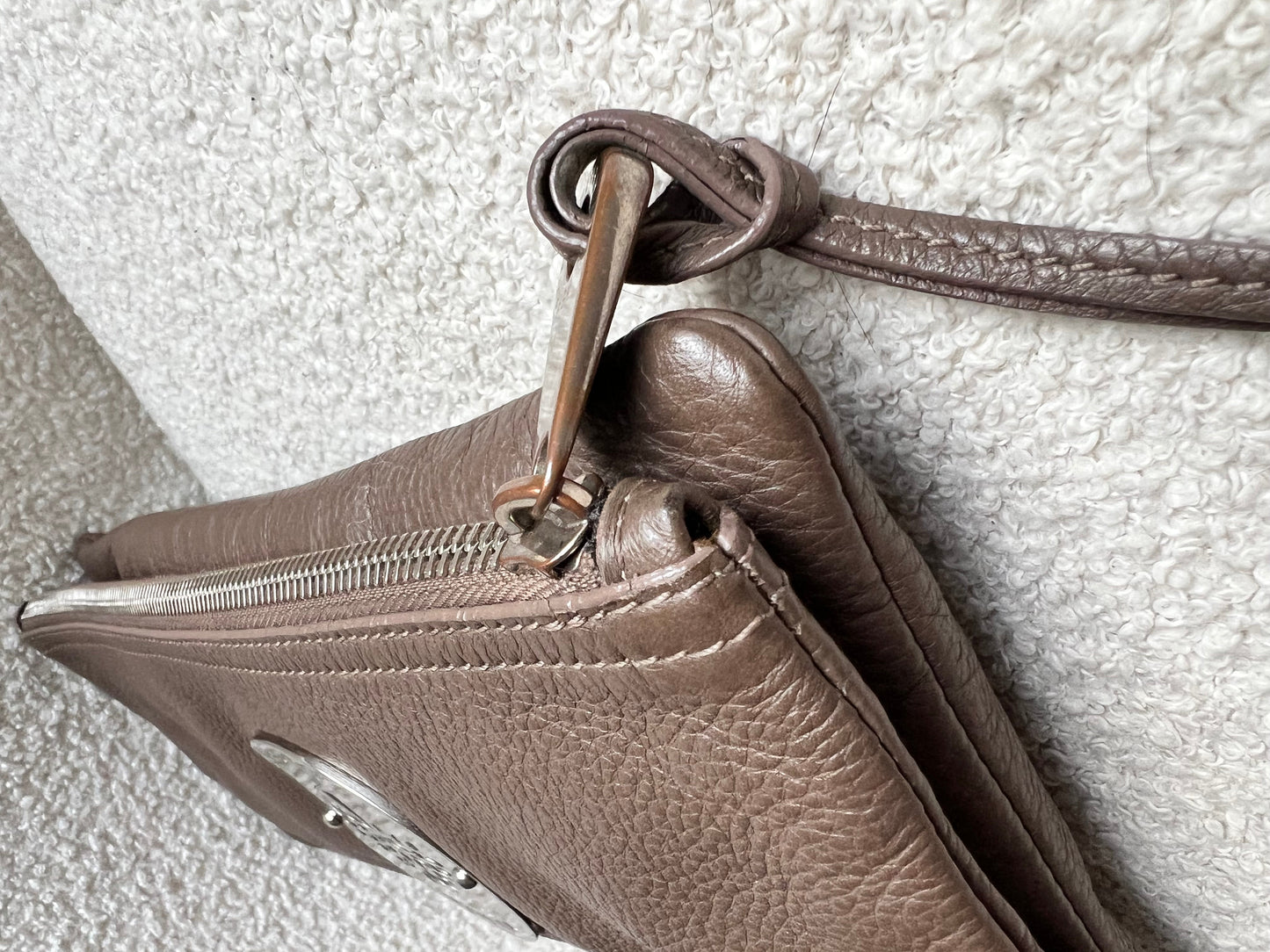 Mulberry Taupe Daria Clutch (RRP £550)