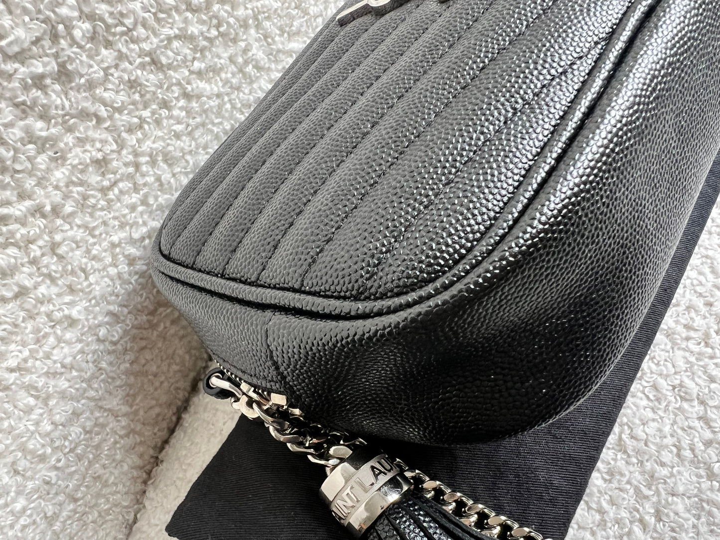 Yves Saint Laurent (YSL) Black Mini Lou Camera Bag (RRP £1285)
