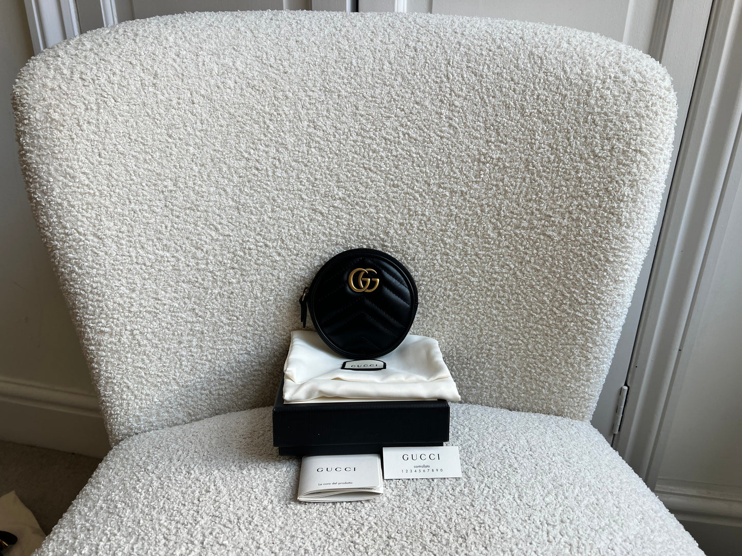 Gucci Black GG Marmont Coin Pouch (RRP £350)