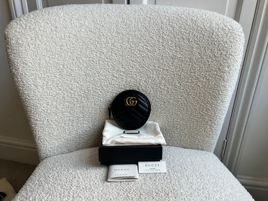 Gucci Black GG Marmont Coin Pouch (RRP £350)