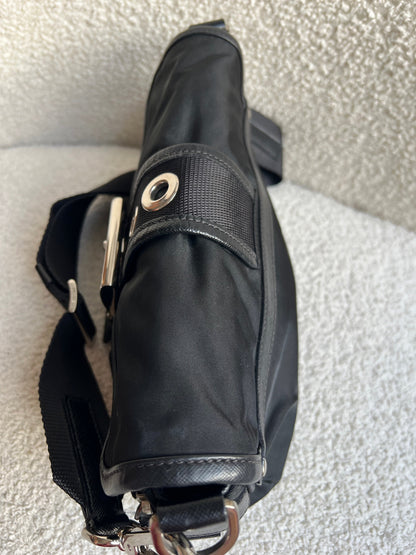 Prada Vintage Nylon Buckle Shoulder Bag