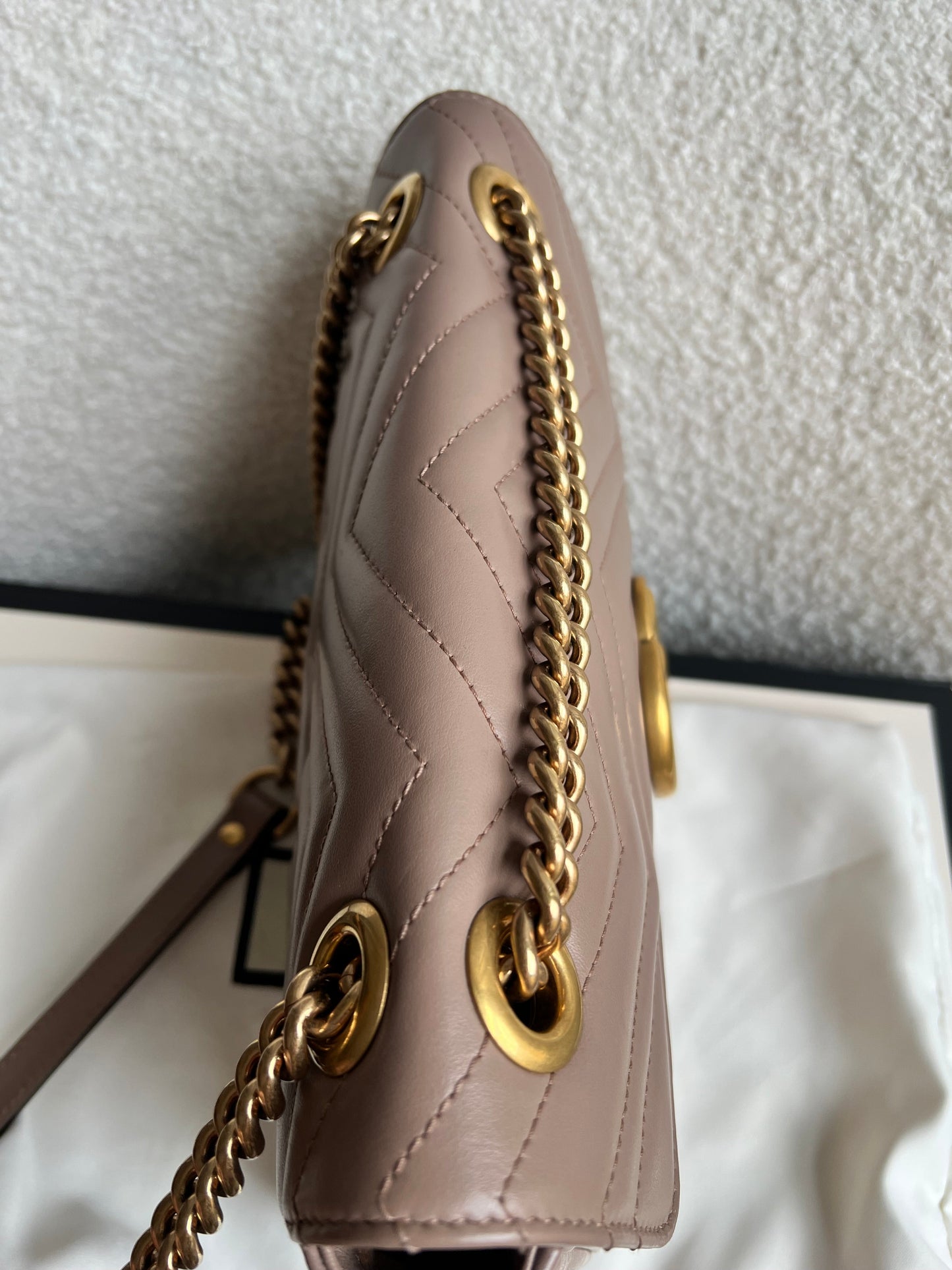 Gucci GG Dusty Pink Marmont Small Shoulder Bag (RRP £2070)