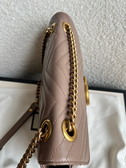 Gucci GG Dusty Pink Marmont Small Shoulder Bag (RRP £2070)