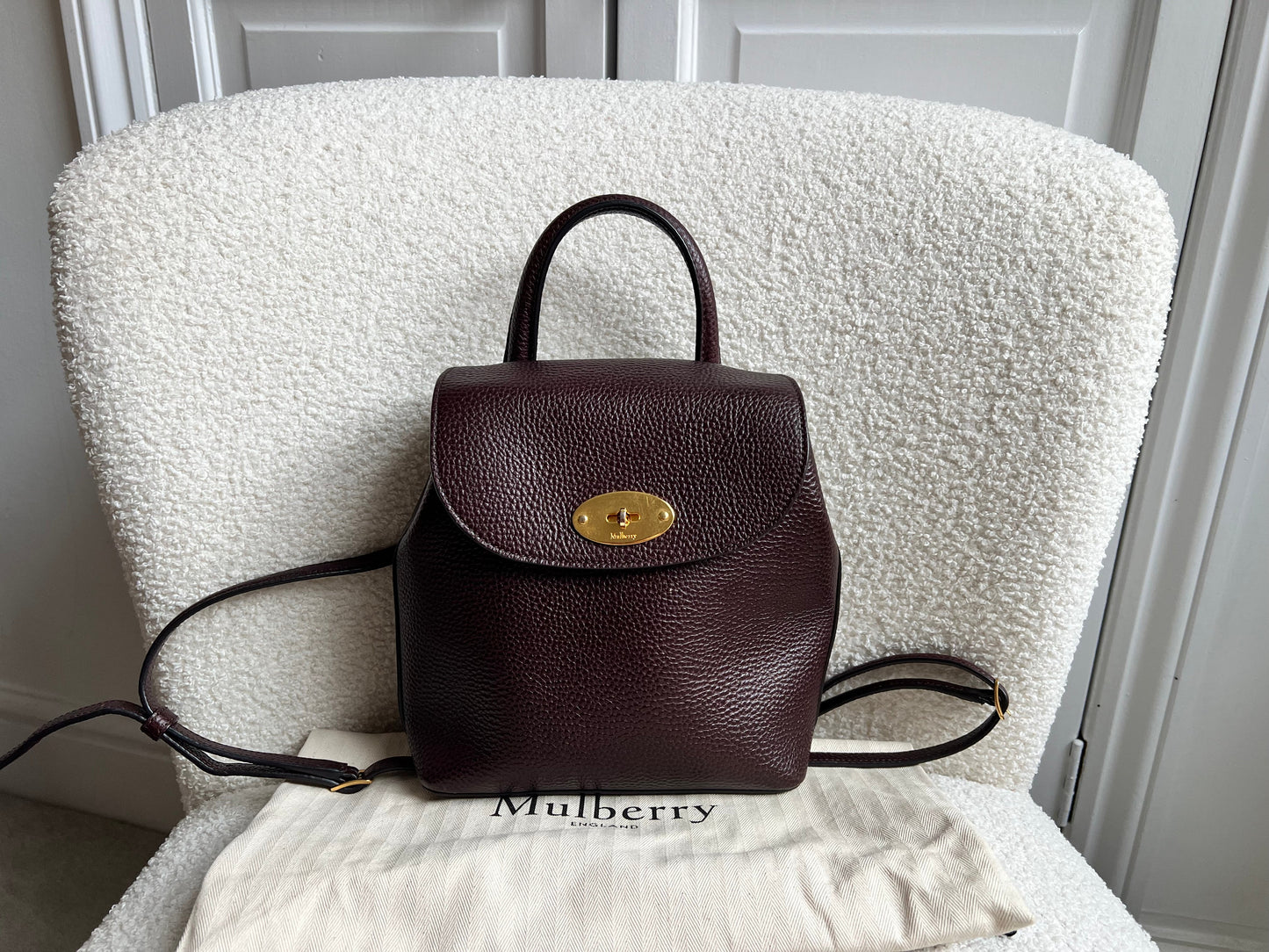 Mulberry Oxblood Mini Bayswater Backpack (RRP £695)