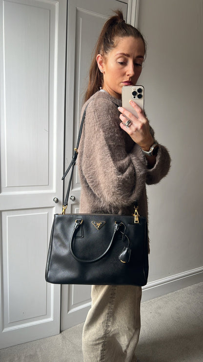 Prada Black Galleria Saffiano Tote