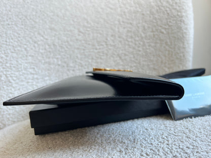 Yves Saint Laurent (YSL) Black Uptown Pouch Clutch (RRP £580)