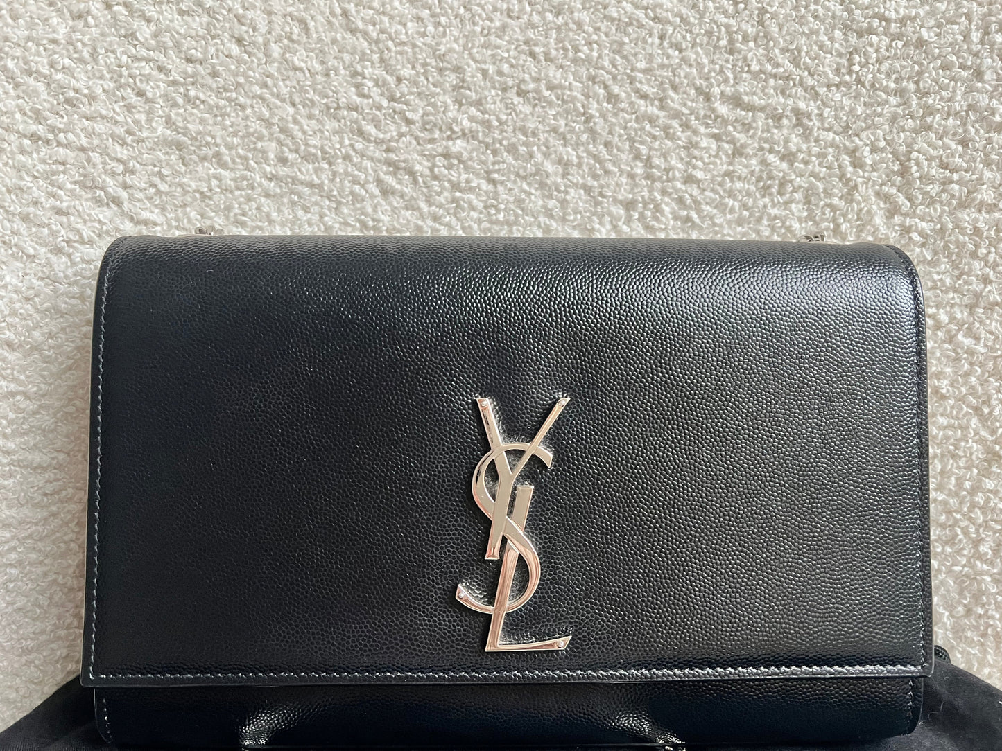 Yves Saint Laurent (YSL) Black Medium Kate with Silver Hardware (RRP £1730)
