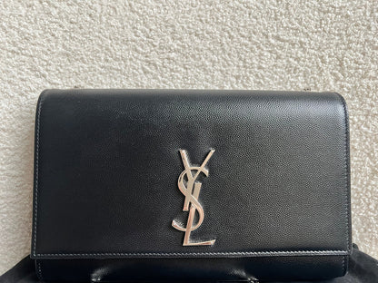 Yves Saint Laurent (YSL) Black Medium Kate with Silver Hardware (RRP £1730)