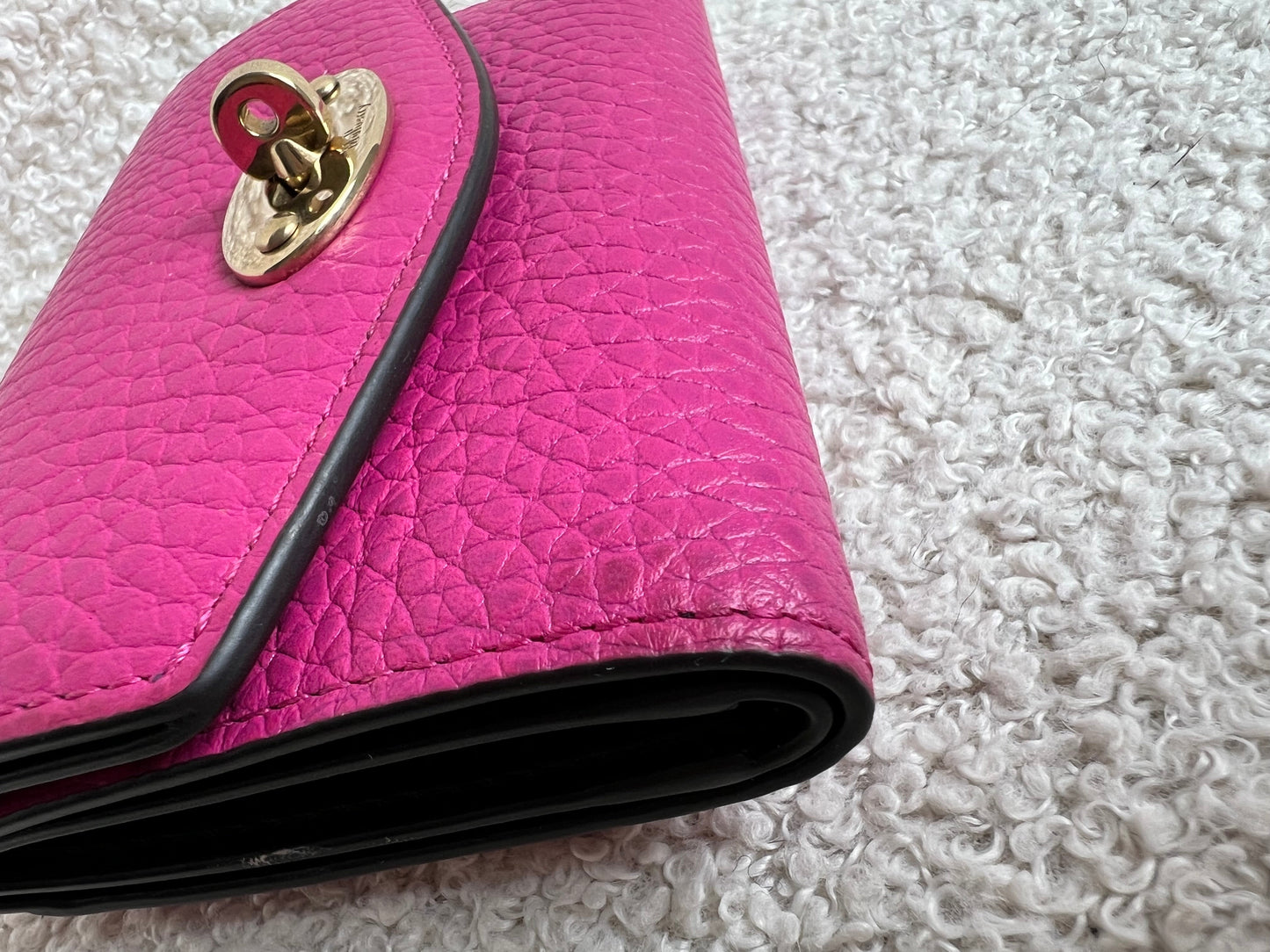 Mulberry Pink Darley Folded Multi Card Wallet (RRP £265)
