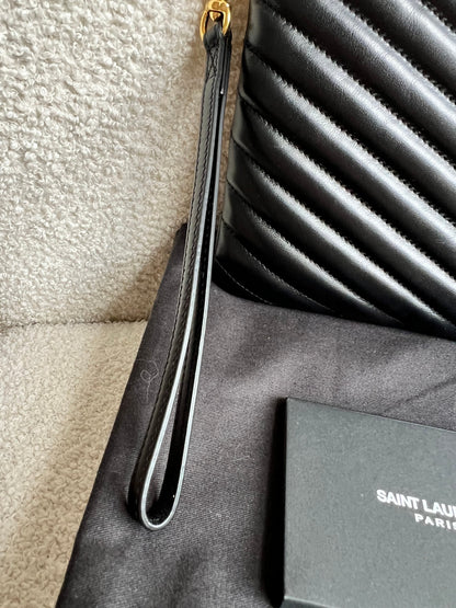 Yves Saint Laurent (YSL) Black Monogram Clutch Pouch (RRP £530)