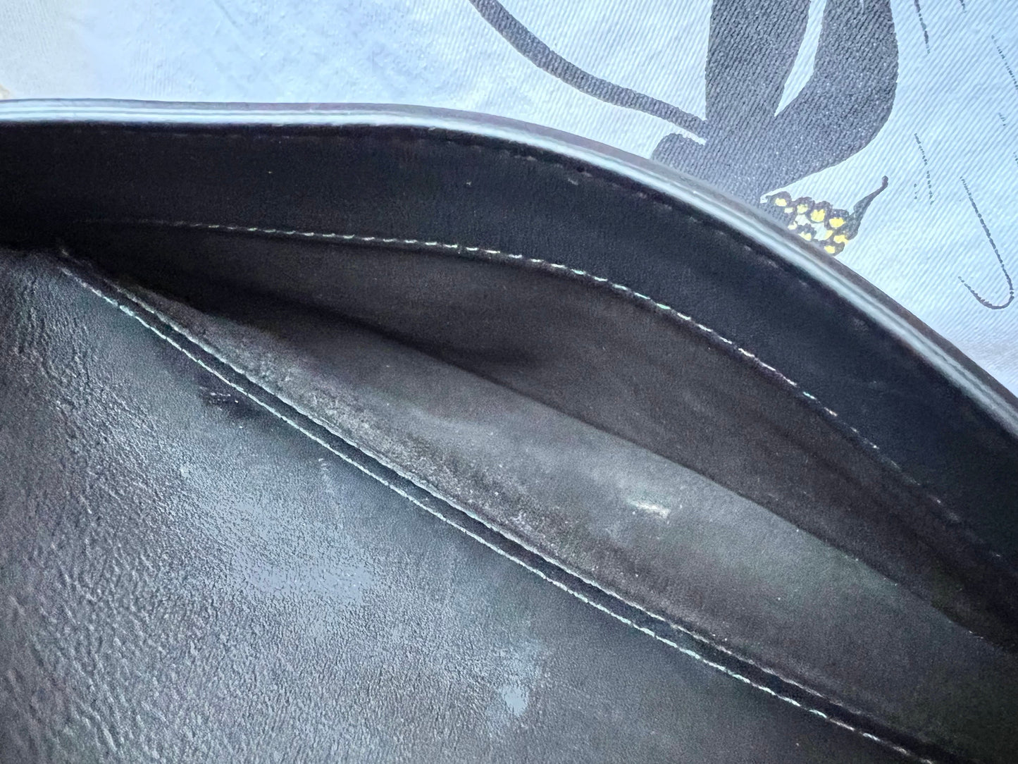 Christian Dior Black Ultra Matte Saddle Bag with Strap