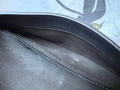 Christian Dior Black Ultra Matte Saddle Bag with Strap