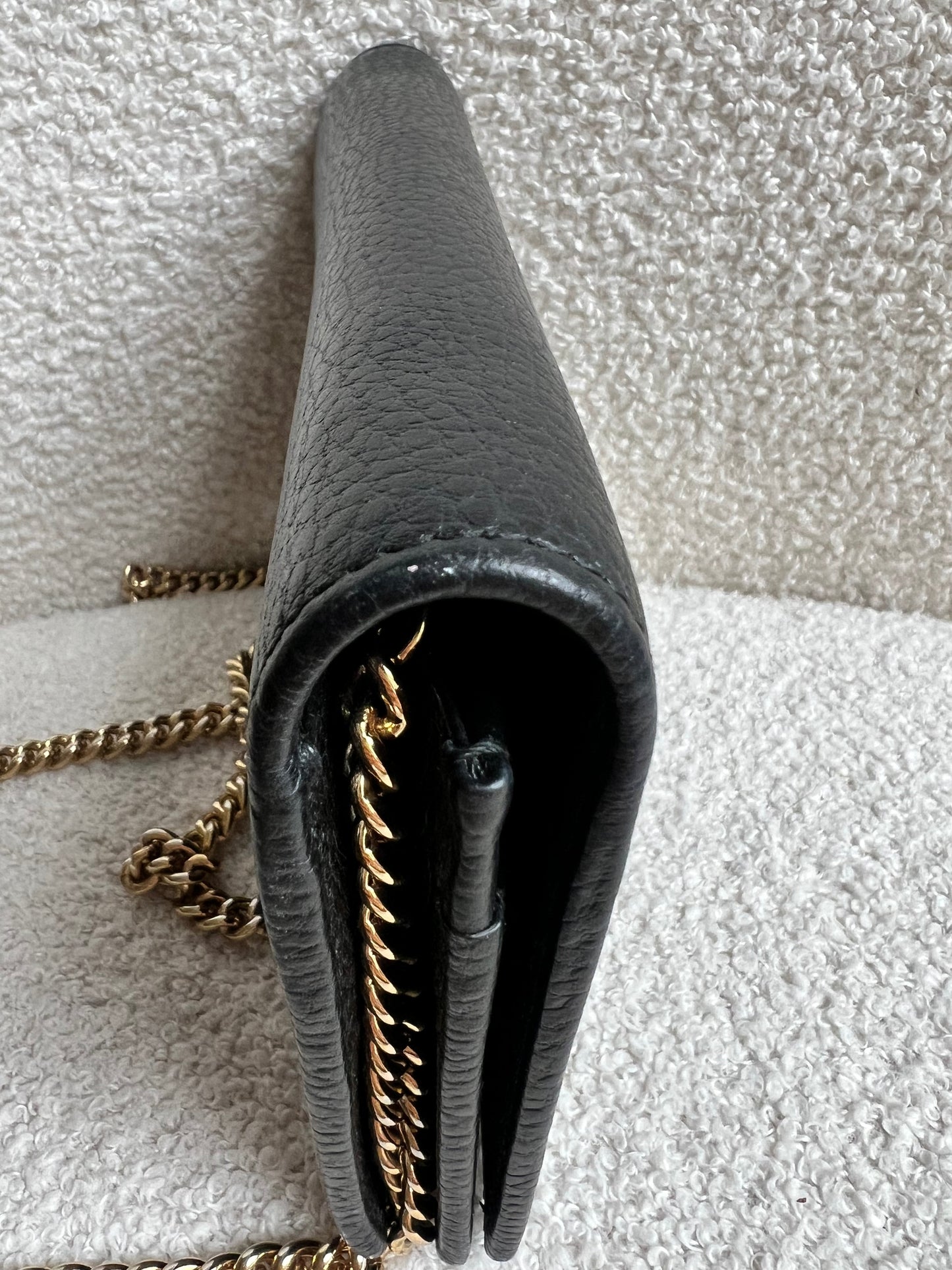 Gucci Black GG Marmont Chain Wallet (RRP £790)