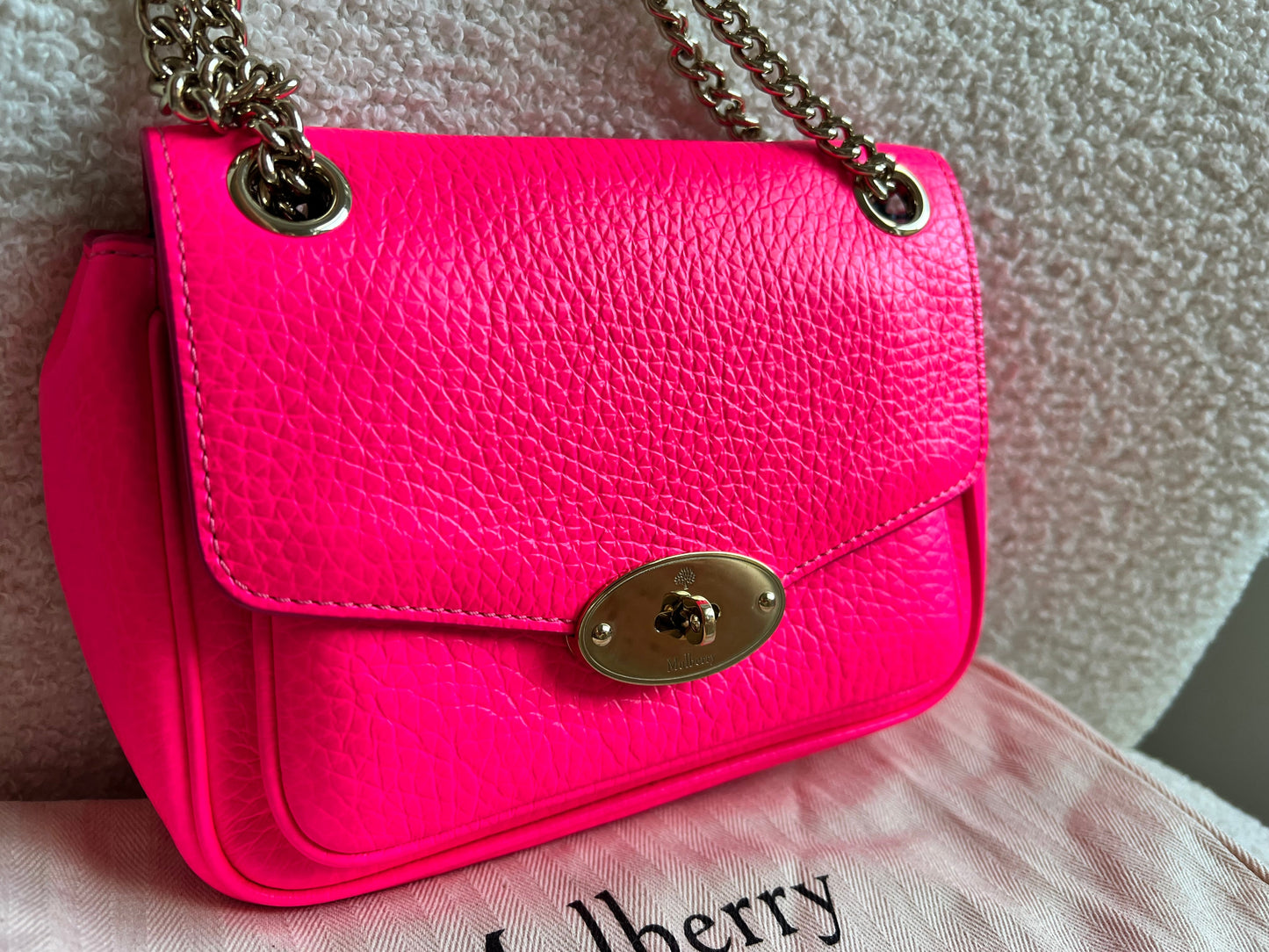 Mulberry Neon Pink Mini Darley Shoulder Bag (RRP £725)