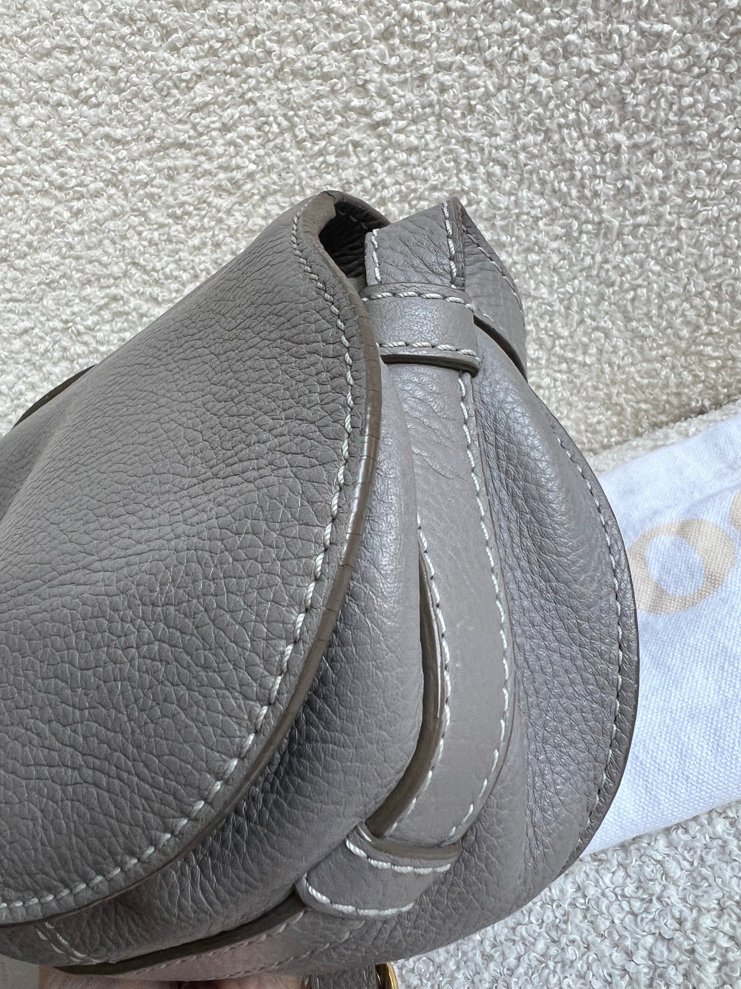 Chloe Small Cashmere Grey Marcie Saddle Bag (RRP £1050)