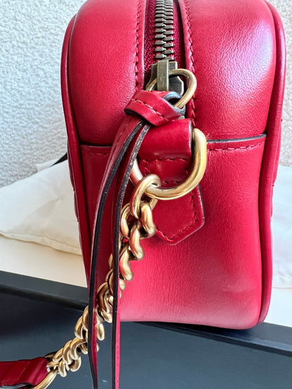 Gucci GG Red Marmont Small Shoulder Bag (RRP £1,440)