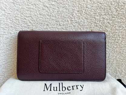 Mulberry Oxblood Bayswater Clutch (RRP £495)