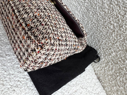 Yves Saint Laurent (YSL) Puffer Clutch Pouch in Tweed (RRP £710)