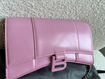 Balenciaga Pink Hourglass Wallet on Chain (RRP £1190)