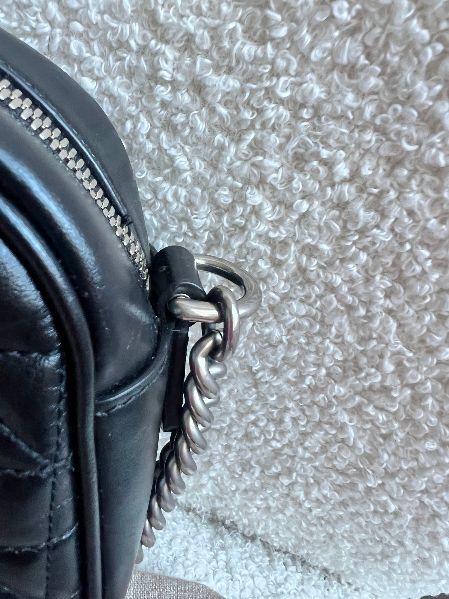 Gucci Aria GG Black Marmont Small Shoulder Bag (RRP £1440)