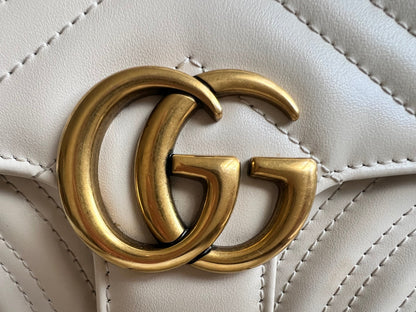 Gucci GG White Marmont Mini Shoulder Bag (RRP £1,890)