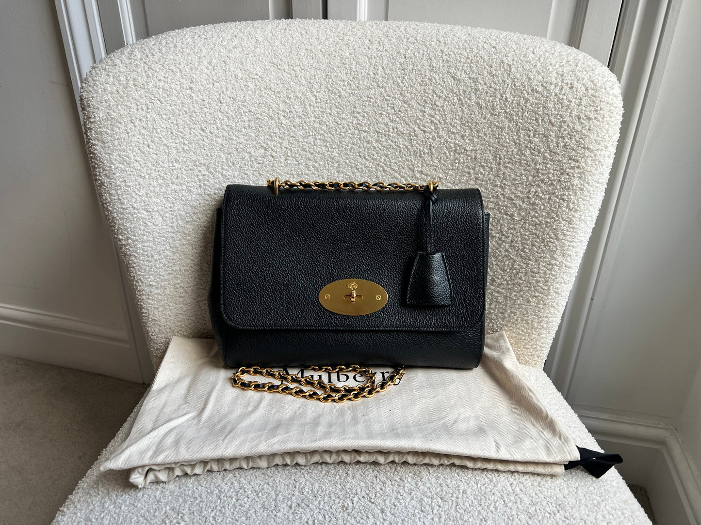 Mulberry Black Medium Lily with Gold Hardware (RRP £1095)