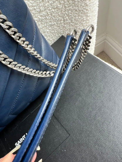 Yves Saint Laurent (YSL) Navy Blue Small LouLou (RRP £1,900)