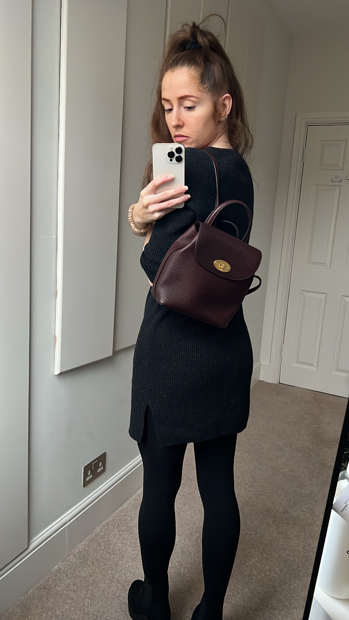 Mulberry Oxblood Mini Bayswater Backpack (RRP £695)