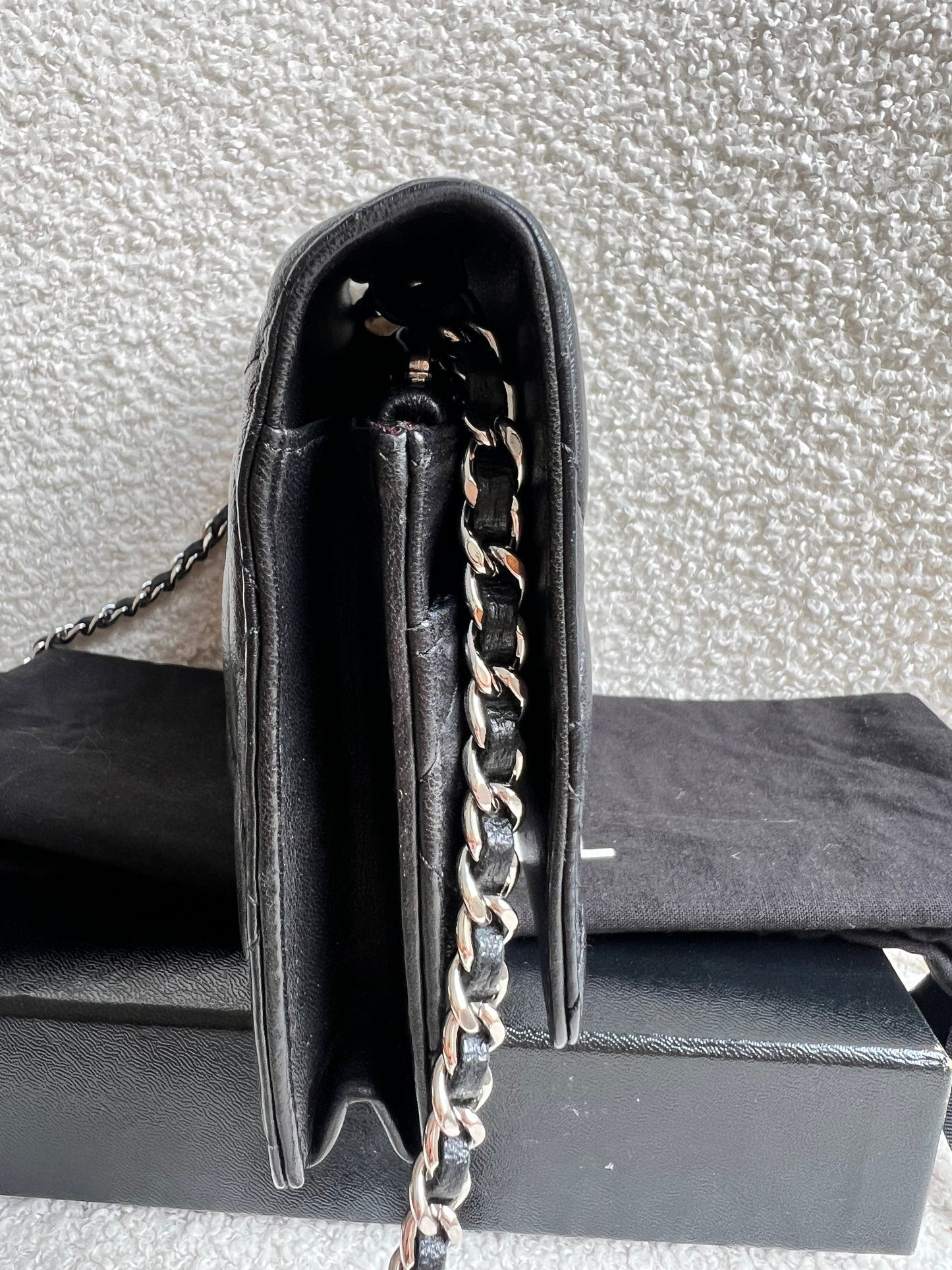 Chanel Wallet on Chain in Black Lambskin Silver Hardware (RRP £2,930)