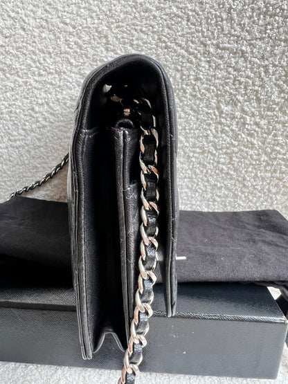 Chanel Wallet on Chain in Black Lambskin Silver Hardware (RRP £2,930)