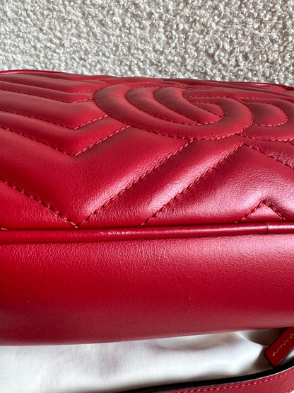 Gucci GG Red Marmont Small Shoulder Bag (RRP £1,440)