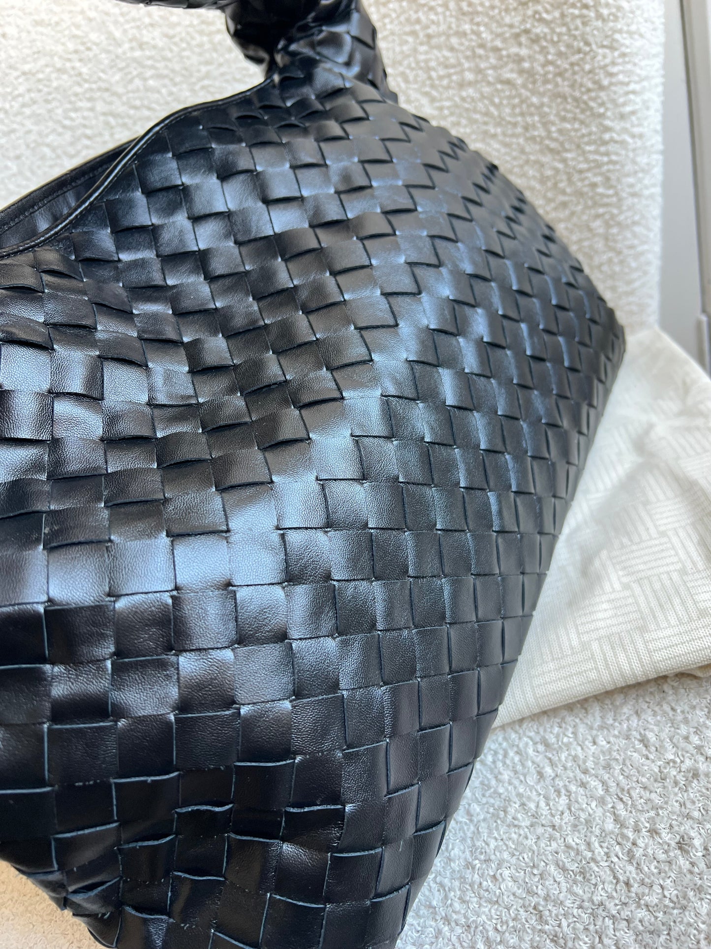 Bottega Veneta Black Small Hop Intraciatto (RRP £3370)
