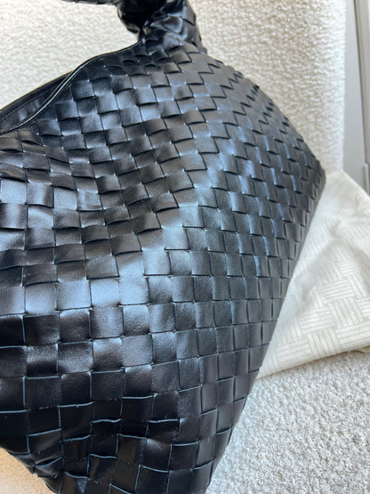 Bottega Veneta Black Small Hop Intraciatto (RRP £3370)