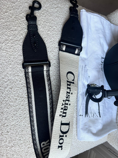Christian Dior Black Ultra Matte Saddle Bag with Strap