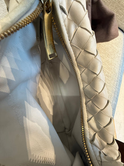 Mini Jodie White Intrecciato Nappa Leather