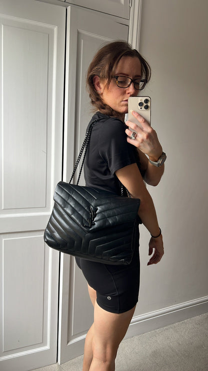 Yves Saint Laurent (YSL) Medium Black on Black LouLou (RRP £2,150)