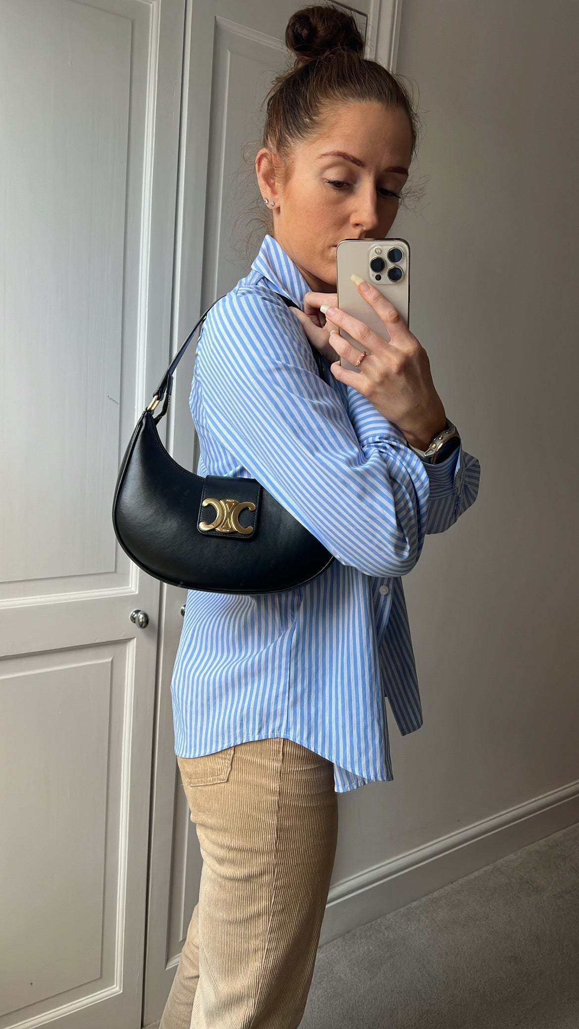Celine Medium Ava Triomphe in Black (RRP £1850)
