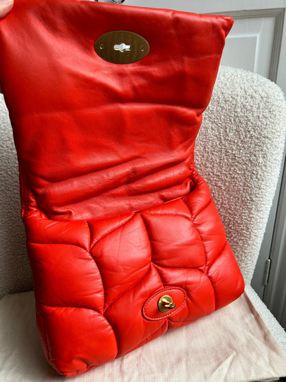 Mulberry Coral Orange Softie in Pillow Effect Nappa Leather (RRP £1650)