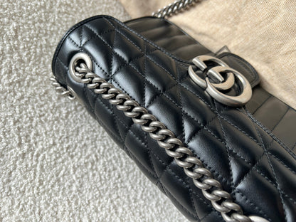 Gucci GG Black Aria Marmont Small Shoulder Bag (RRP £1800)