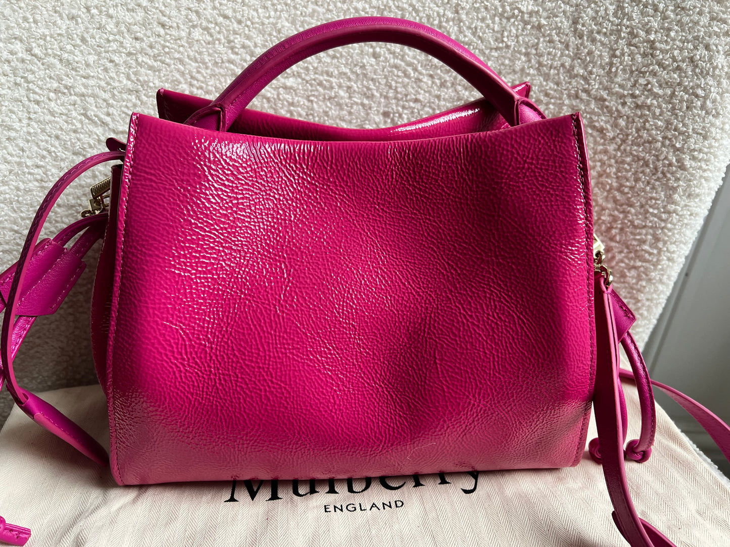 Mulberry Small Spongy Patent Pink Iris