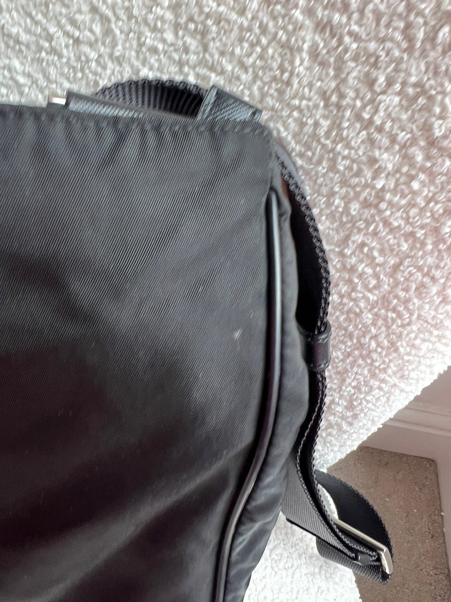 Prada Tessuto Nylon Black Messenger Bag