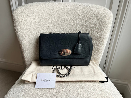 Mulberry Midnight Medium Lily with Silver Hardware (RRP £1095)