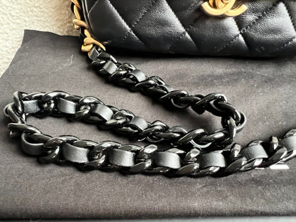 Chanel Candy Chain Mini Flap in Black Lambskin