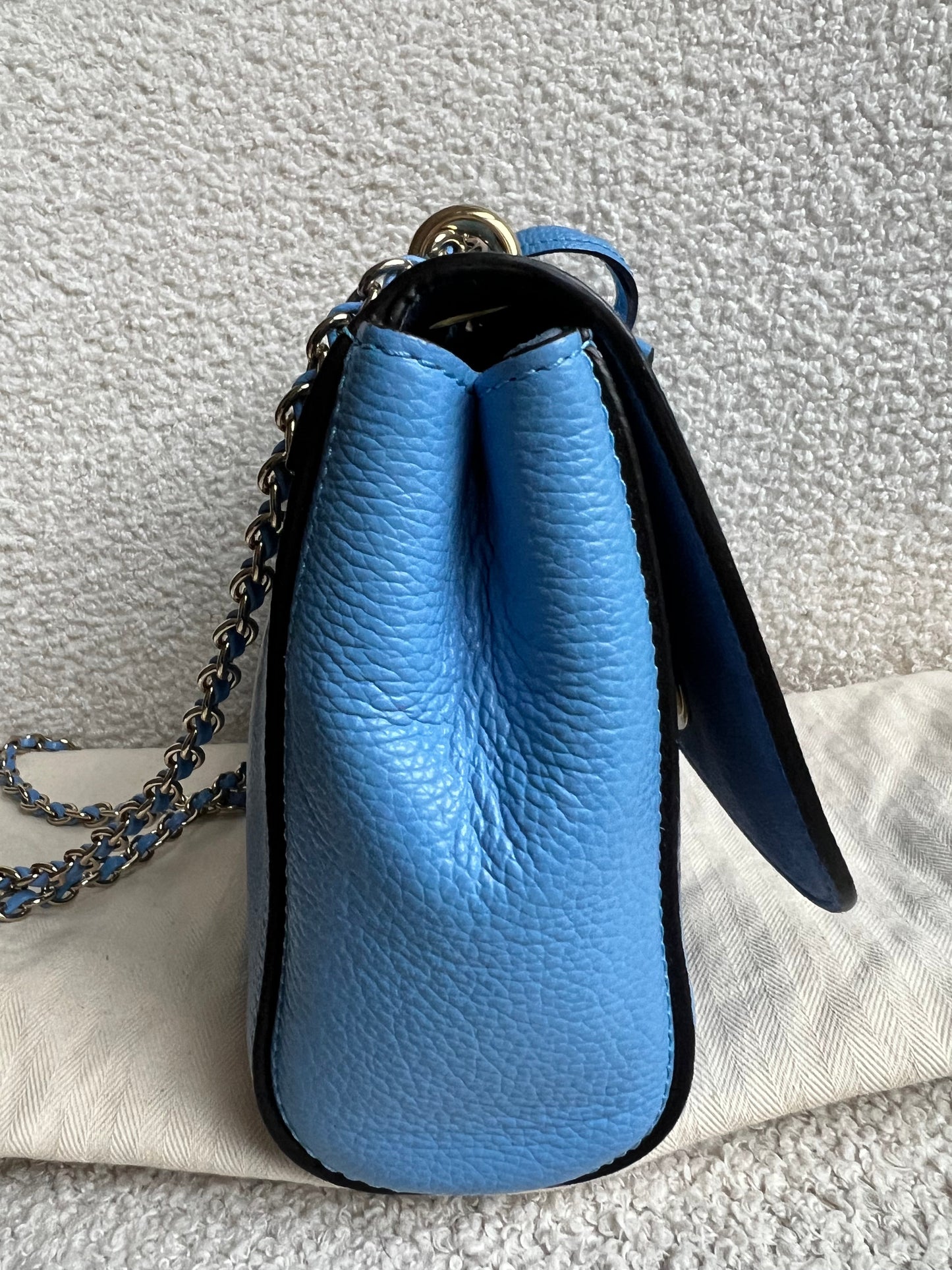 Mulberry Cornflower Blue Regular Lily with Gold Hardware (RRP £995)