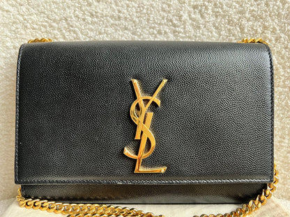 Yves Saint Laurent (YSL) Black Small Kate with Gold Hardware (RRP £1,550)